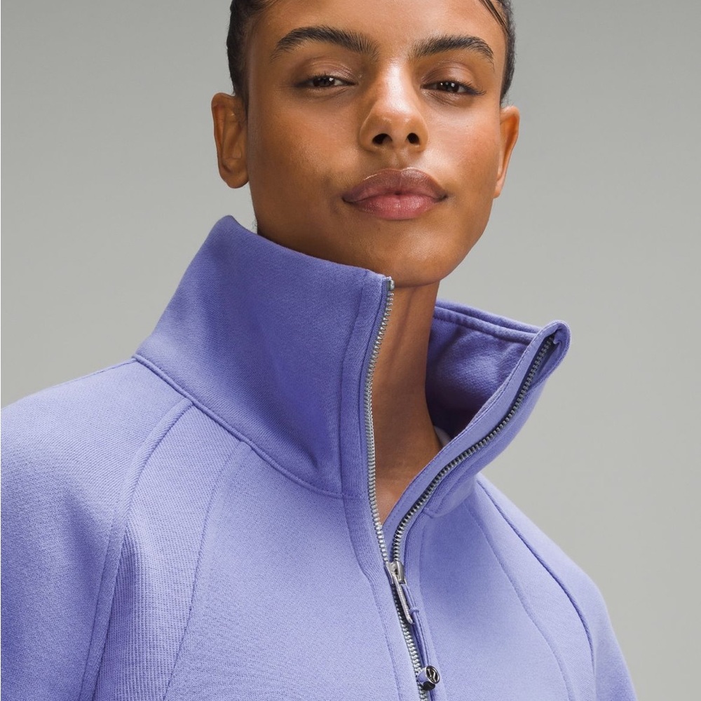 Scuba Oversized Funnel-Neck Half Zip in Dark Lavender Size M/L - Picture 5 of 8